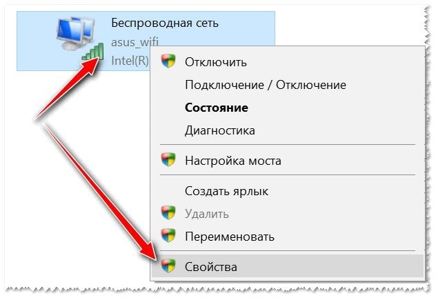 Атрибуты беспроводной сети